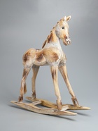 УЦЕНКА Сувенир «Лошадка-качалка», 50×15×55 см, дерево, бежевый - Фото 2