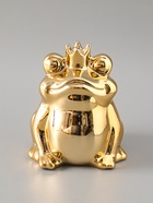 УЦЕНКА Копилка для денег керамика «Золотая лягушка в короне» 12×10.5×15 см - Фото 2