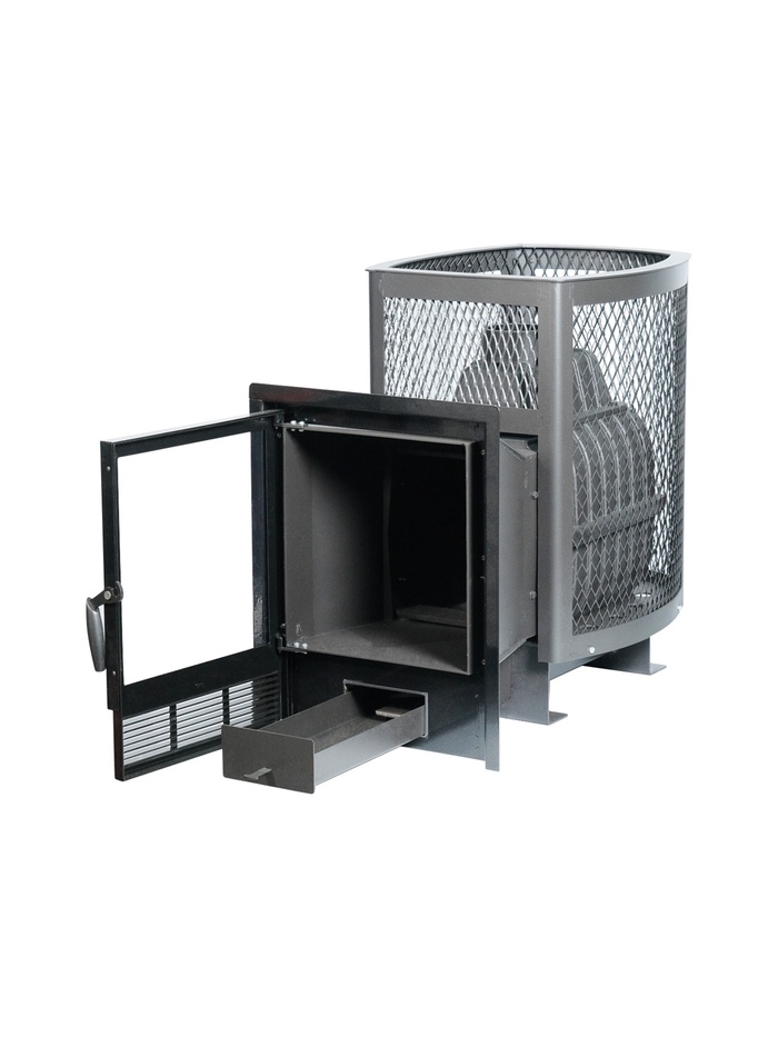 Печь для бани «Сибирь 20 ПРО», чугунная, с сеткой, со стеклом - Фото 1