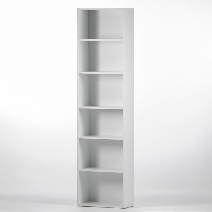 УЦЕНКА Стеллаж Лофт 1900 6 ниш, 1916х244х500, Белый - Фото 1