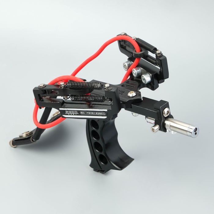 УЦЕНКА Рогатка блочная металлическая, с лазерным целеуказателем - Фото 1