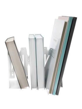 Подставка для книг раздвижная 3 отделения, металл, белая 10952712