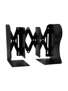 Подставка для книг раздвижная 3 отделения, металл, черная 10952714