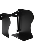 Подставка для книг раздвижная 3 отделения, металл, черная - Фото 6