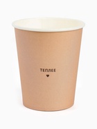 Стаканы одноразовые бумажные для кофе «Теплее», цвет бежевый, 10 шт, 250 мл  (артикул 10977436)  большой выбор товаров оптом и в розницу по низким ценам с доставкой
