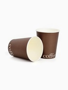Стаканы одноразовые бумажные для кофе, цвет шоколад , 10 шт, 250 мл  (артикул 10977442)  большой выбор товаров оптом и в розницу по низким ценам с доставкой