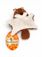 Игрушка текстильная «Белка летяга», 15×11 с, с пищалкой, шуршащая, коричневая  (артикул 10949549)  большой выбор товаров оптом и в розницу по низким ценам с доставкой