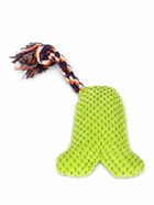 Мягкая игрушка для собак «Монстрик с канатом», 23 см, с пищалкой, зелёная 10949552