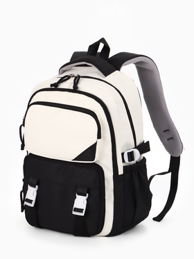 Рюкзак 29*13*40 см, 2 отд, 5 н/карм, Комби. черный/белый  (артикул 10961108)  большой выбор товаров оптом и в розницу по низким ценам с доставкой