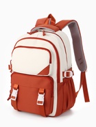Рюкзак школьный, 2 отделения, 5 карманов, 29×13×40 см, рыжий, белый  (артикул 10961111)  большой выбор товаров оптом и в розницу по низким ценам с доставкой