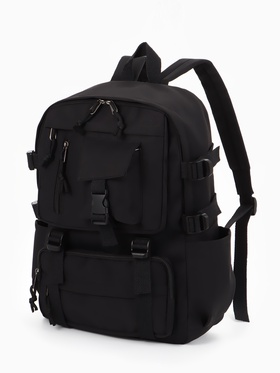 Рюкзак 31*12*42 см, 1 отд, 8 н/карм, черный  (артикул 10961112)  большой выбор товаров оптом и в розницу по низким ценам с доставкой