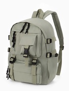 Рюкзак школьный, спортивный, однотонный, 1 отделение, 8 карманов, 31×12×42 см, зелёный  (артикул 10961114)  большой выбор товаров оптом и в розницу по низким ценам с доставкой