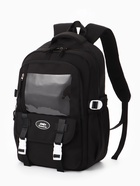 Рюкзак школьный, однотонный, 2 отделения, 5 карманов, 30×13×44 см, чёрный  (артикул 10961115)  большой выбор товаров оптом и в розницу по низким ценам с доставкой