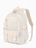 Рюкзак школьный, однотонный, 2 отделения, 5 карманов, 30×13×44 см, белый  (артикул 10961116)  большой выбор товаров оптом и в розницу по низким ценам с доставкой