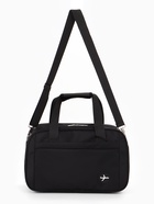 Сумка дорожная, однотонная, наружный карман, регулирующийся ремень, 39×20×25 см, чёрная - Фото 1