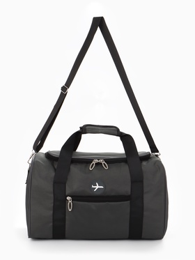 Сумка дорожная «Самолёт», 1 карман, регулирующийся ремень, 39×20×25 см, серая