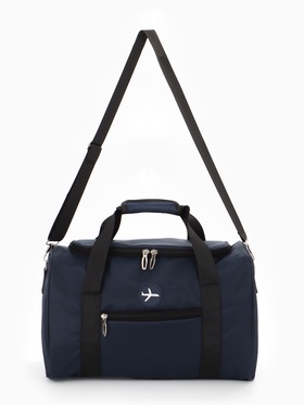 Сумка дорожная «Самолёт», 1 карман, регулирующийся ремень, 39×20×25 см, синяя