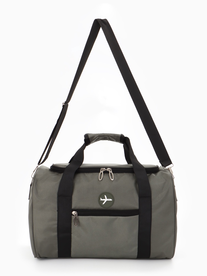 Сумка дорожная «Самолёт», 1 карман, регулирующийся ремень, 39×20×25 см, зелёная