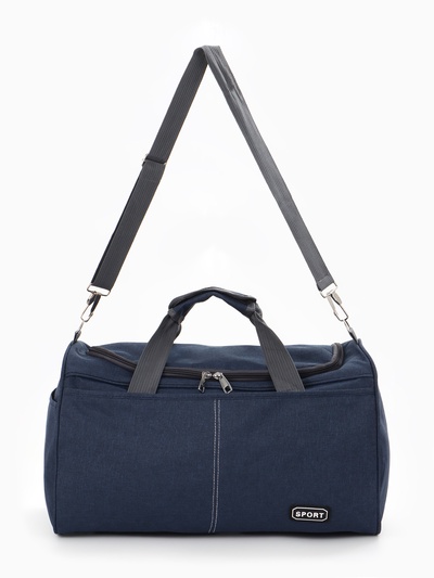Сумка спортивная, 1 карман, длинный ремень, 43×26×26 см, синяя