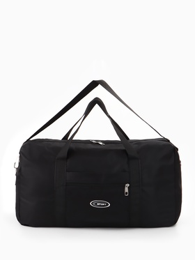 Сумка спортивная, 1 карман, длинный ремень, 53×23.5×28.5 см, чёрная