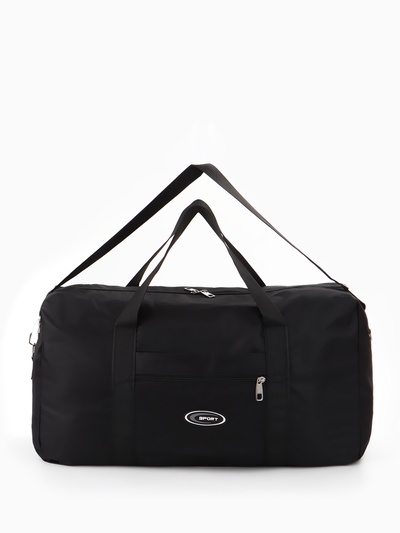 Сумка спортивная, 1 карман, длинный ремень, 53×23.5×28.5 см, чёрная