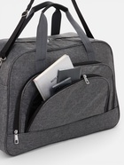 Сумка дорожная, 2 кармана, длинный ремень, 53×23×34 см, серая - Фото 6