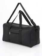 Сумка дорожная, искусственная кожа, 2 кармана, длинный ремень, 54×26×29 см, чёрная - Фото 1