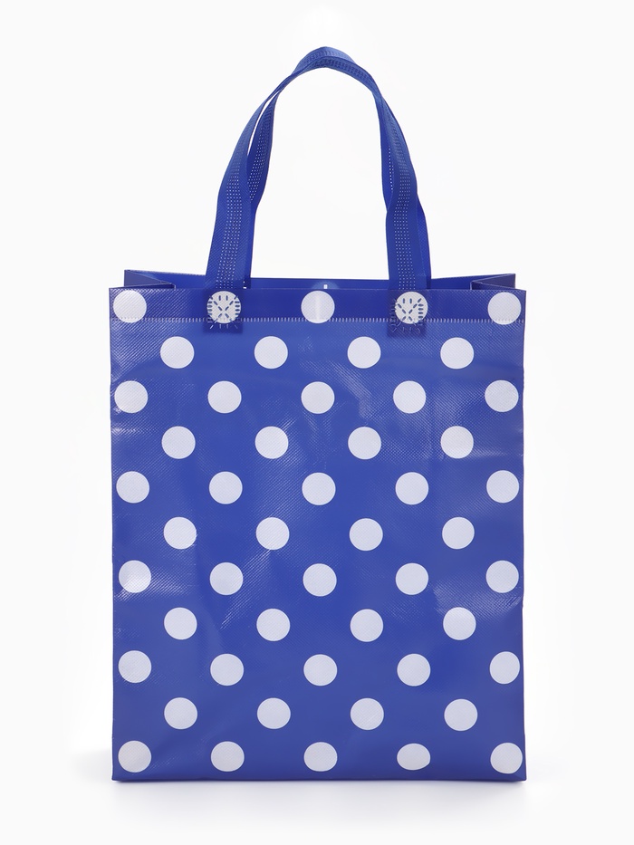 Сумка хозяйственная «Горох», без застёжки, 26×11×32 см, синяя