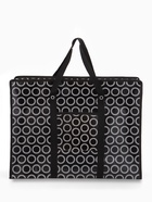 Сумка хозяйственная «Кружочки», на молнии, 60×20×45 см, наружный карман, чёрная - Фото 2