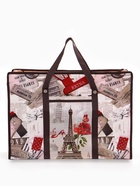 Сумка хозяйственная «Париж», на молнии, 60×20×43 см, наружный карман, разноцветная - Фото 2