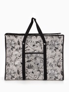 Сумка хозяйственная «Цветы и бабочки», на молнии, 60×20×45 см, наружный карман, серая  (артикул 10963973)  большой выбор товаров оптом и в розницу по низким ценам с доставкой