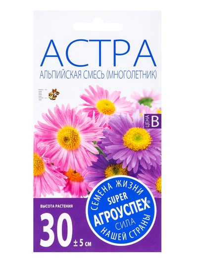 Семена цветов Астра Альпийская смесь Агроуспех 0,1г (350)