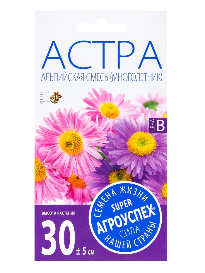 Семена цветов Астра «Альпийская смесь», 0.1 г, «Агроуспех» - Фото 1
