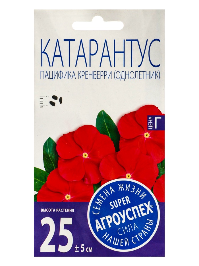 Семена цветов Катарантус «Пацифика Кренберри» Агроуспех 7 шт. - Фото 1