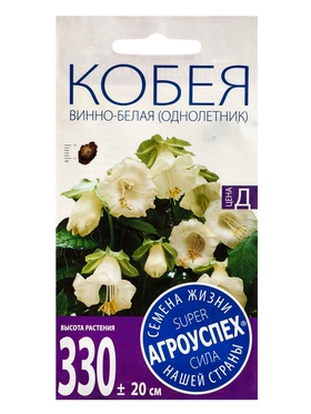 Семена цветов Кобея Винно-белая Агроуспех 4шт (300)  (артикул 10965744)  большой выбор товаров оптом и в розницу по низким ценам с доставкой