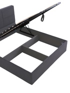 Кровать с подъемным механизмом Агата 1600х2000 велюр Графит  (артикул 10984752)  большой выбор товаров оптом и в розницу по низким ценам с доставкой