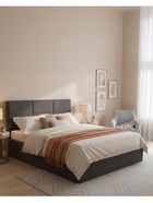 Кровать двуспальная «Агата», с подъёмным механизмом, 1600×2000 мм, велюр, цвет графит 10984752