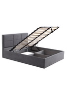 Кровать двуспальная «Агата», с подъёмным механизмом, 1600×2000 мм, велюр, цвет графит - Фото 3