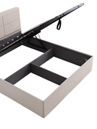 Кровать двуспальная «Агата», с подъёмным механизмом, 1600×2000 мм, велюр, цвет бежевый - Фото 19