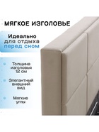 Кровать двуспальная «Агата», с подъёмным механизмом, 1600×2000 мм, велюр, цвет бежевый - Фото 20