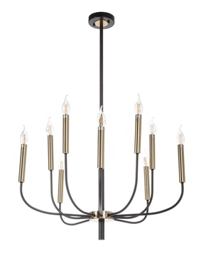 Люстра ЭкономСвет 10275/10, 10×40 Вт, E14, 65×65×45-110 см, основание чёрное  (артикул 10986802)  большой выбор товаров оптом и в розницу по низким ценам с доставкой