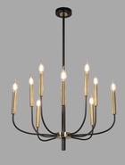 Люстра ЭкономСвет 10275/10, 10×40 Вт, E14, 65×65×45-110 см, основание чёрное  (артикул 10986802)  большой выбор товаров оптом и в розницу по низким ценам с доставкой