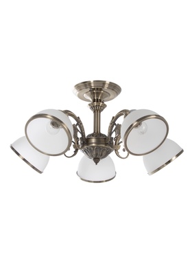 Люстра ЭкономСвет 13060/5AB, 5×40 Вт, E27, 60×60×30 см, бронза  (артикул 10986803)  большой выбор товаров оптом и в розницу по низким ценам с доставкой