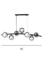 Светильник подвесной 13100/7MBK, 7х7Вт, G9, 93х28х17-90 см, чёрный 10986804