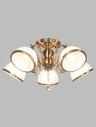 Люстра 28066/5AB, 5х40Вт, E27, 54х52х28 см, цвет бронза/белый  (артикул 10986805)  большой выбор товаров оптом и в розницу по низким ценам с доставкой