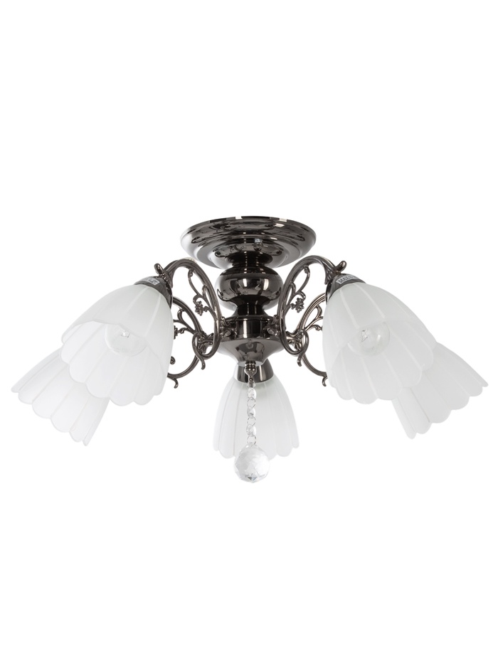 Люстра ЭкономСвет 4671/5AN, 5×40 Вт, E27, 55×55×33 см, цвет чёрный хром - Фото 1