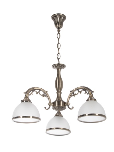 Люстра ЭкономСвет 72702/3A, 3×40 Вт, E27, 56×56×32-70 см, бронзовая