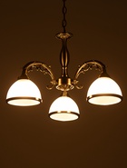 Люстра ЭкономСвет 72702/3A, 3×40 Вт, E27, 56×56×32-70 см, бронзовая - Фото 4