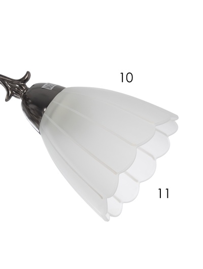 Бра ЭкономСвет 4671/1wAN, 1×40 Вт, E27, 30×10×18 см, чёрный хром