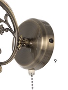 Бра ЭкономСвет 4671/1wAB, 1×40 Вт, E27, 30×10×18 см, бронзовое - Фото 4